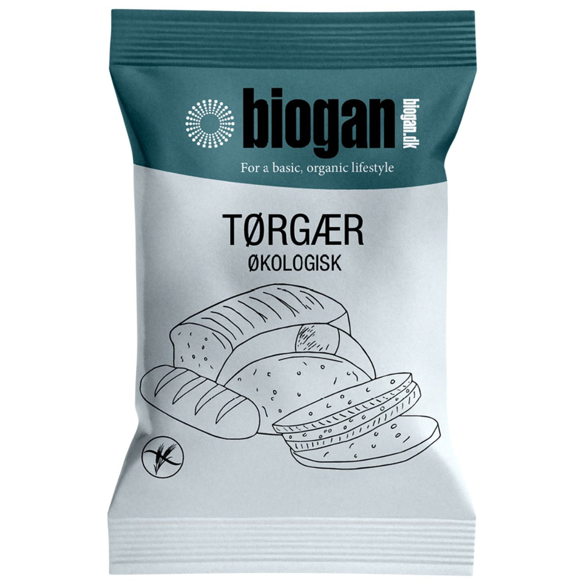 Pose med økologisk tørgær fra Biogan, 9 gram