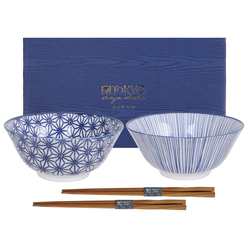 Se Tokyo Design Studio Nippon Blue skålesæt med spisepinde ✔ Kæmpe udvalg i Tokyo Design Studio ✔ Meget billig fragt og hurtig levering: 1 - 2 hverdage - Varenummer: KTO-17951 og barcode / Ean: &