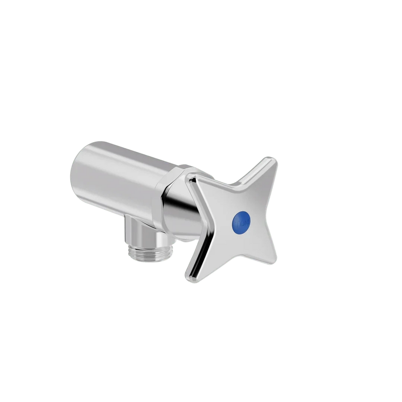 Toni Copenhagen Krydsgreb 1/2&quot; aftapventil med vandret spindel - krom