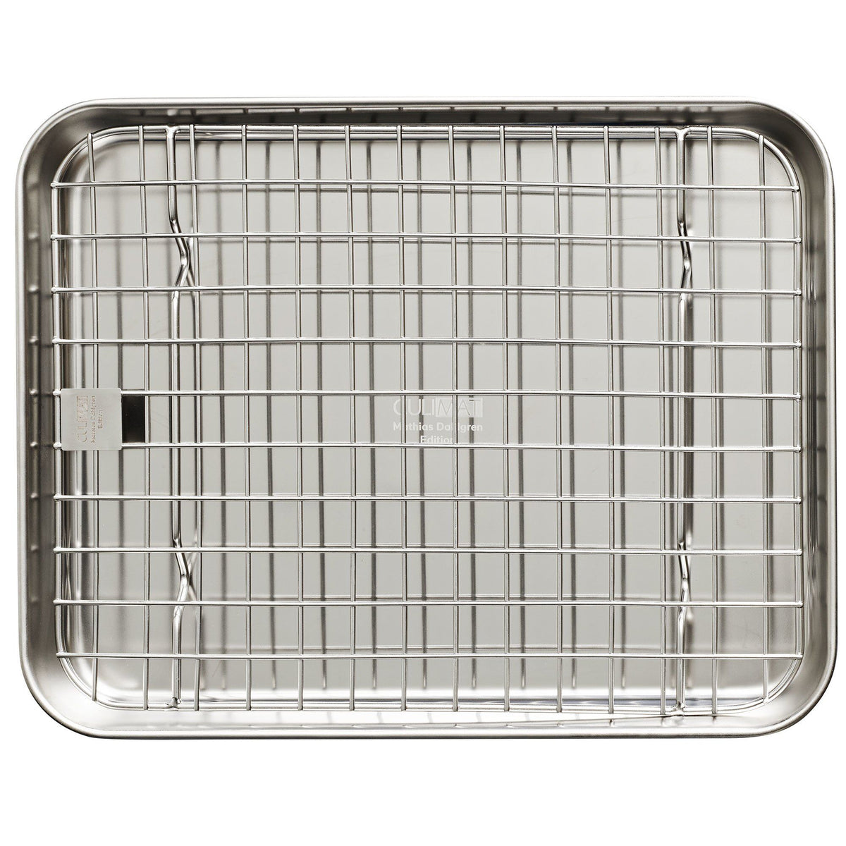 Culimat gastro-bakke med rist i rustfrit stål, 26,5 x 20,5 x 2,5 cm