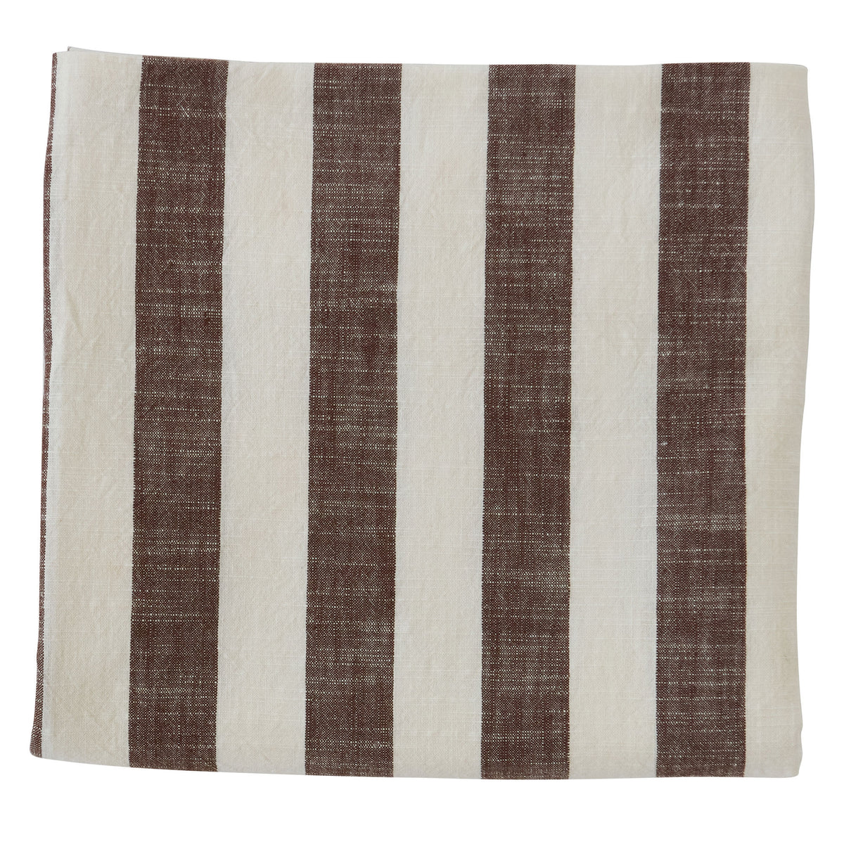 Stribet dug i choko-toner, 260 x 140 cm, fra OYOY Living Design