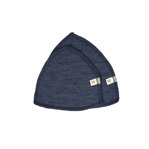 Wool Studio Try-it æske med trekantede ammeindlæg i merino uld, navy-blue
