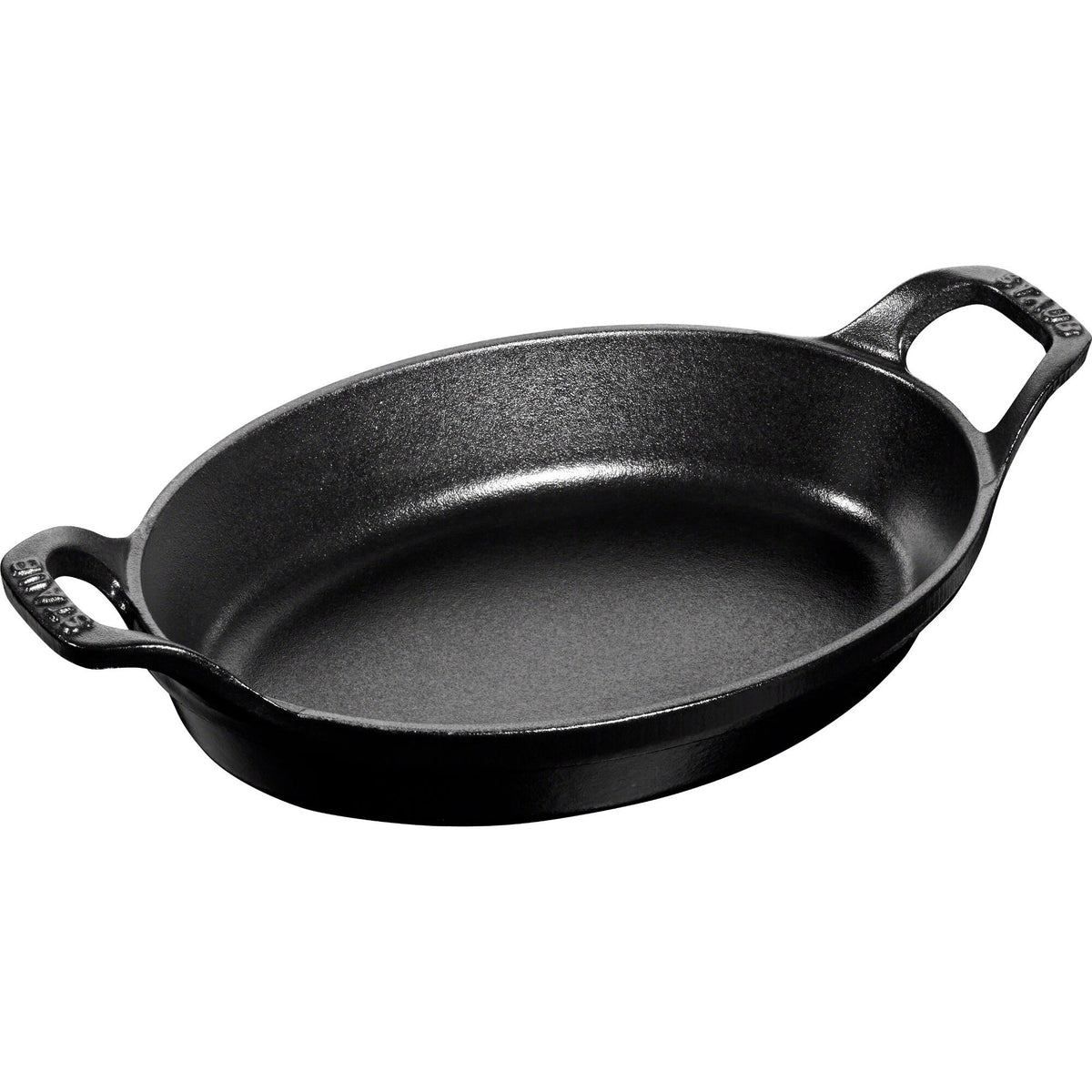 Staub La Cocotte ovalt ovnfast fad i sort støbejern, 21 cm og 0,7 liter