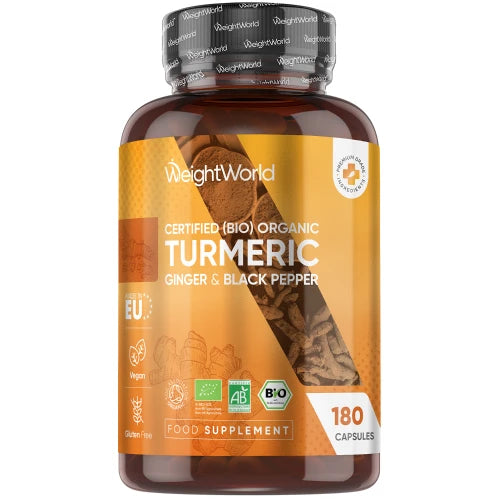 Se Økologisk Gurkemeje med Ingefær og Sort Peber ✔ Kæmpe udvalg i WeightWorld - Køb online på udsalg og tilbud lige nu ✔ Super billig fragt og lynhurtig levering - Varenummer: WeightWorld-46778 og 5056128125243 på lager - Udsalg på Gurkemeje Spar stort – op til 59% - Over 2.739 kendte mærker på stort udsalg