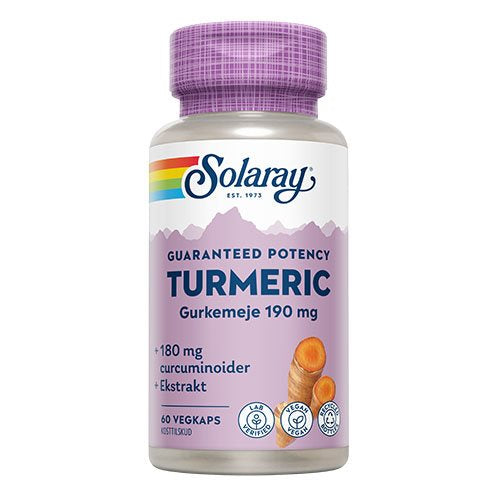 Se Solaray Turmeric 60 kapsler ✔ Kæmpe udvalg i Solaray - Køb online på udsalg og tilbud lige nu ✔ Meget billig fragt og hurtig levering - Varenummer: Helsegrossisten-56045 og 76280632286 på lager - Udsalg på Sundhed > Gurkemeje > Tilbud Få op til 67% i rabat - Shop udsalg fra mere end 1.798 mærker