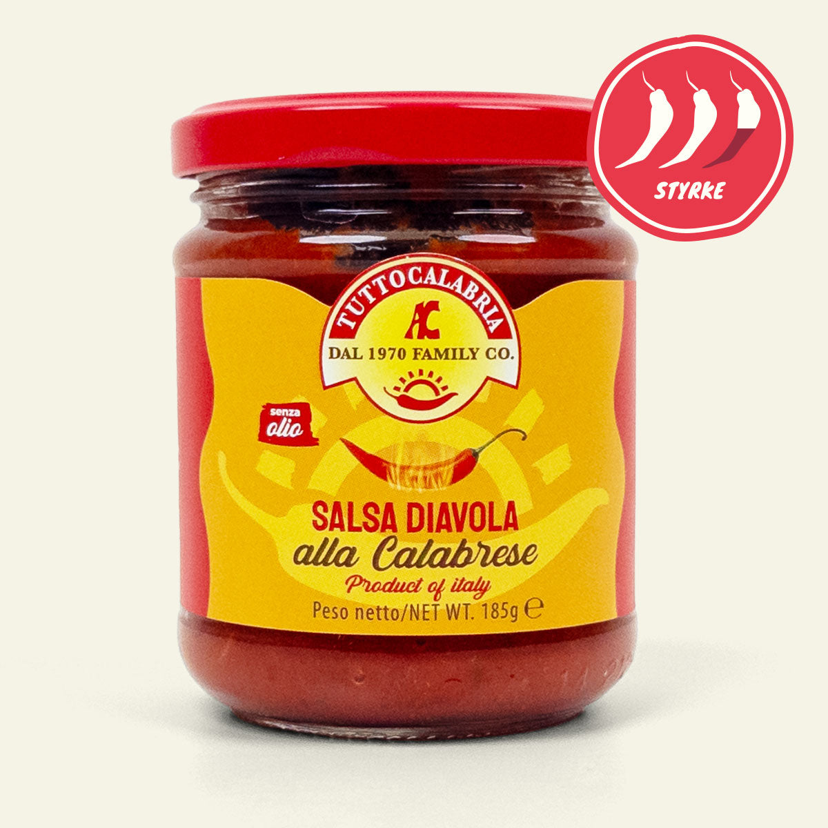 Tuttocalabria Salsa Diavola, tomatsauce med peperoncino fra Calabrien