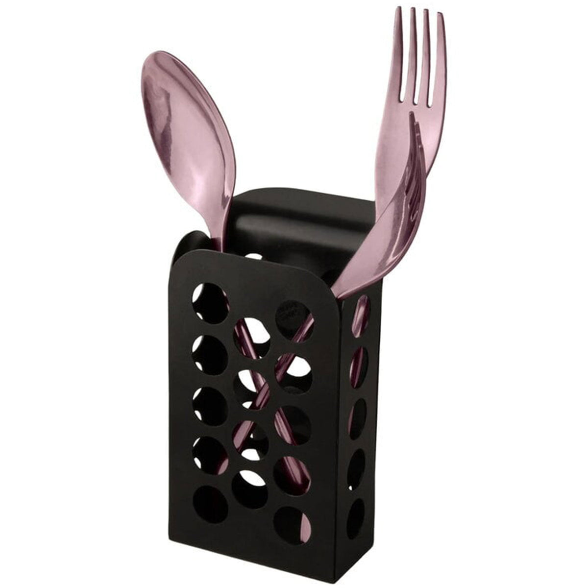 Sort bestikholder fra Happy Sinks til gafler, knive og skeer