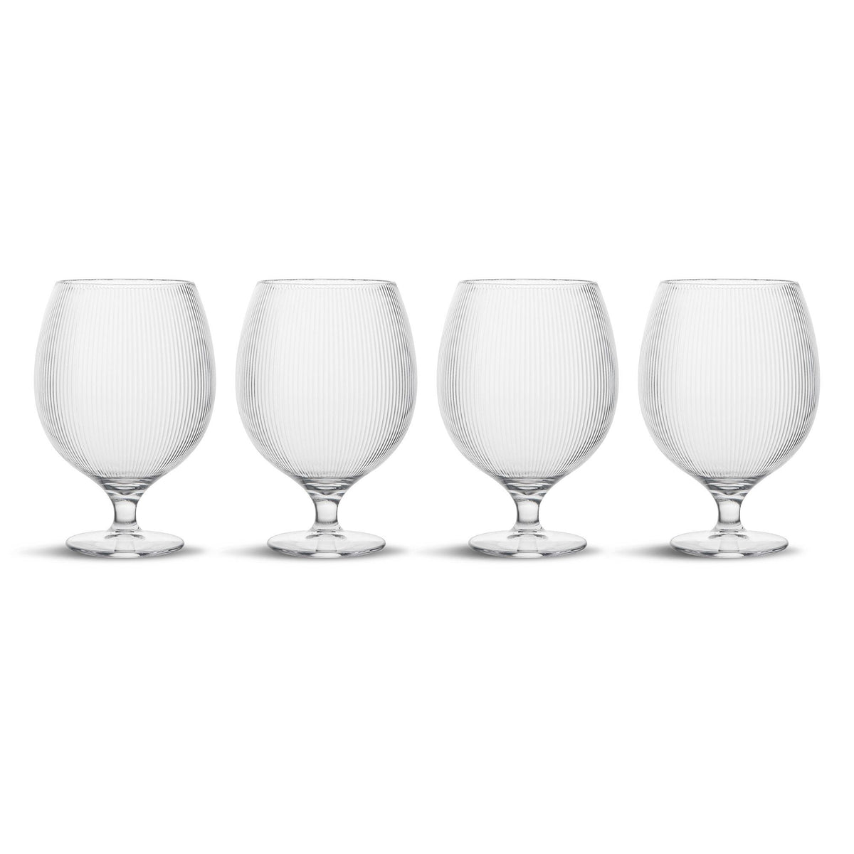 Fire Sagaform Billi ølglas med afrundet skål og striber