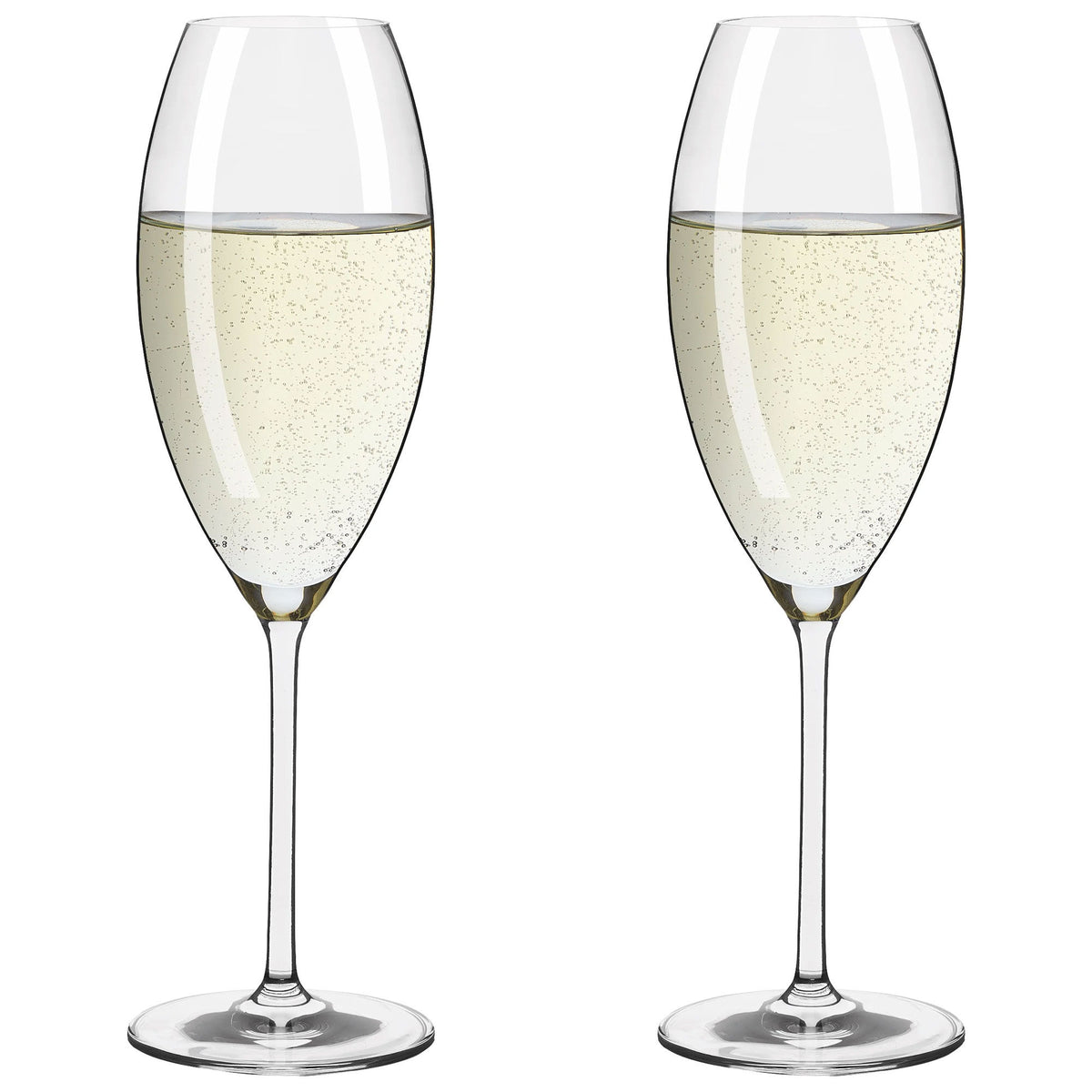 To champagneglas i serien Glanzlicht fra tyske Ritzenhoff