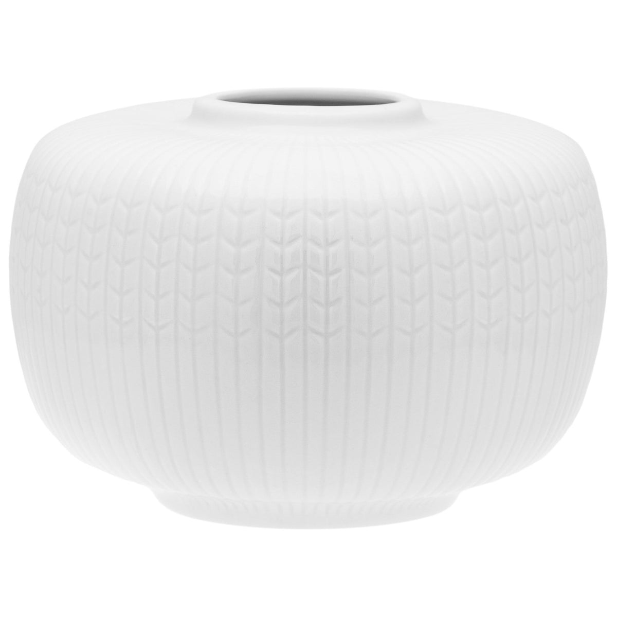 Lille hvid Swedish Grace vase fra Rörstrand i farven sne