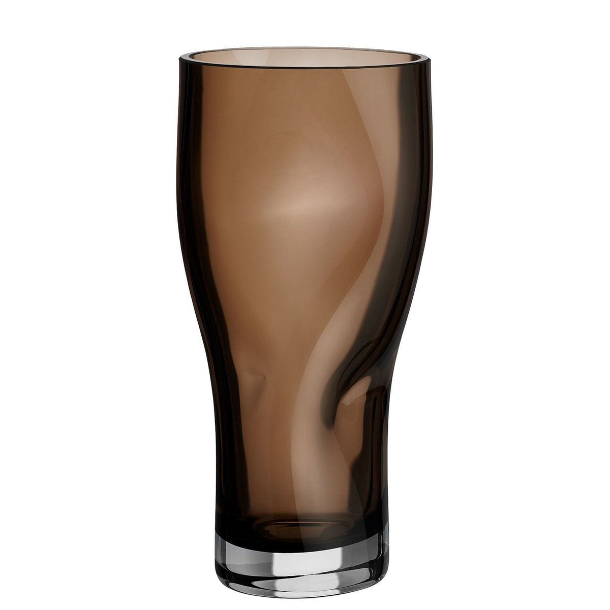 Orrefors Squeeze vase i glas, 23 cm høj, i farven smokey brown