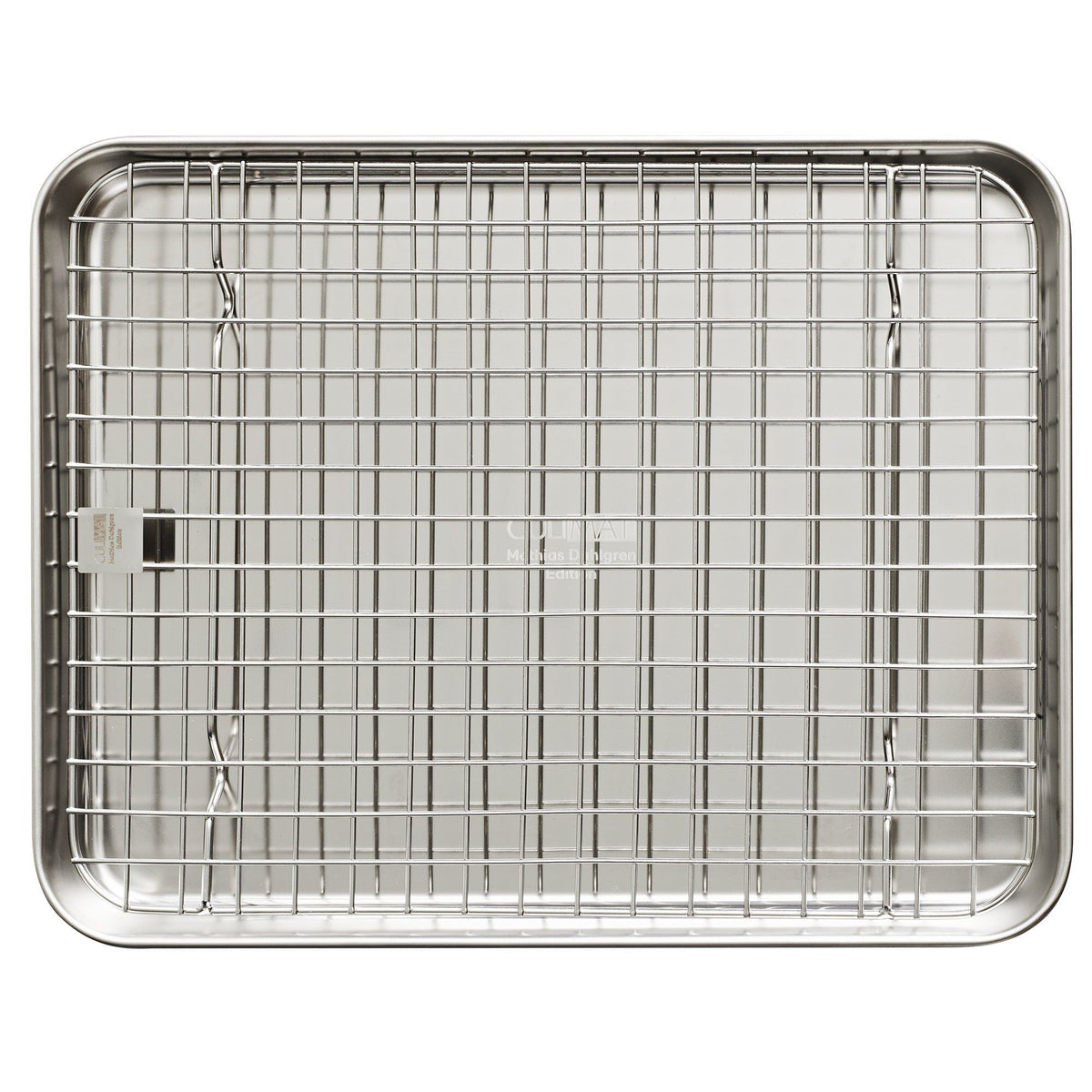 Culimat gastro-bakke med rist i rustfrit stål, 31,5 x 24,5 x 2,5 cm