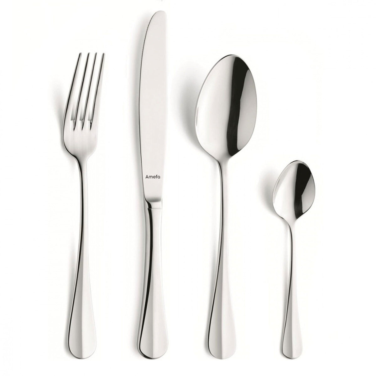 Bestiksæt i rustfrit stål, Amefa Baguette Silver, 24 dele