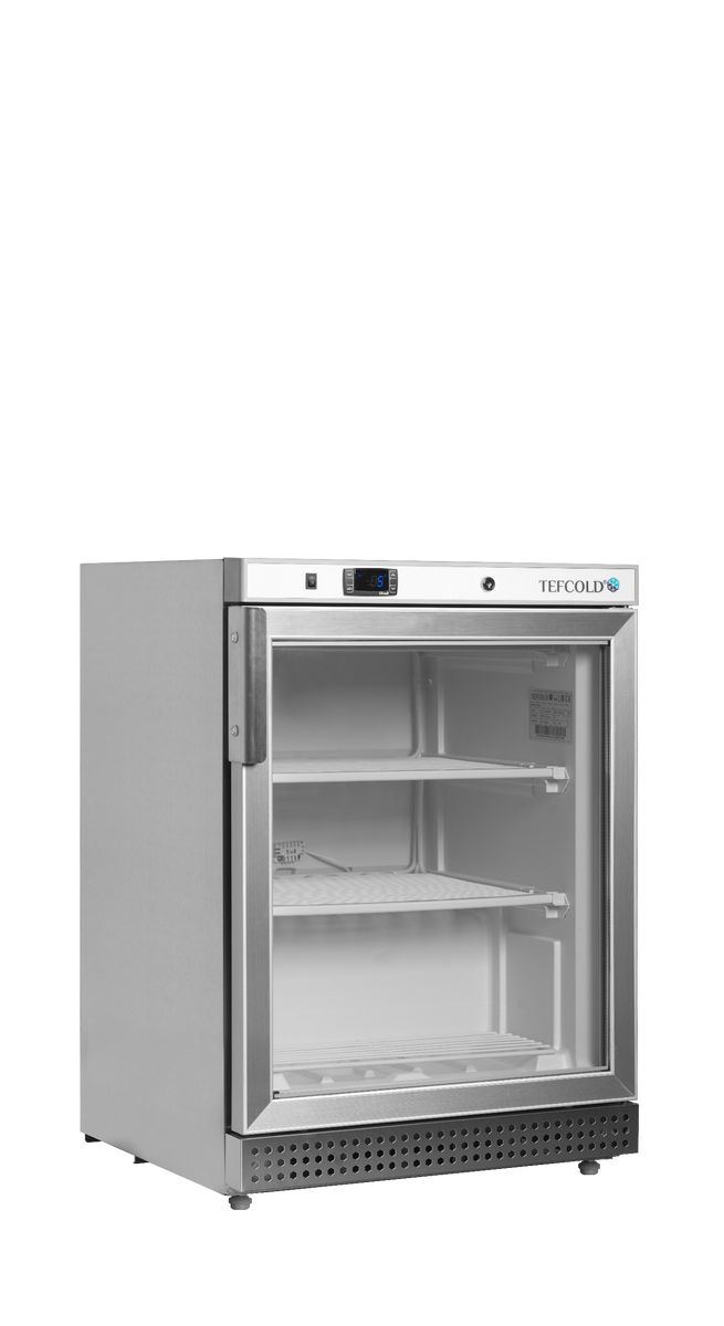 Tefcold UF200SG displayfryser i rustfrit stål