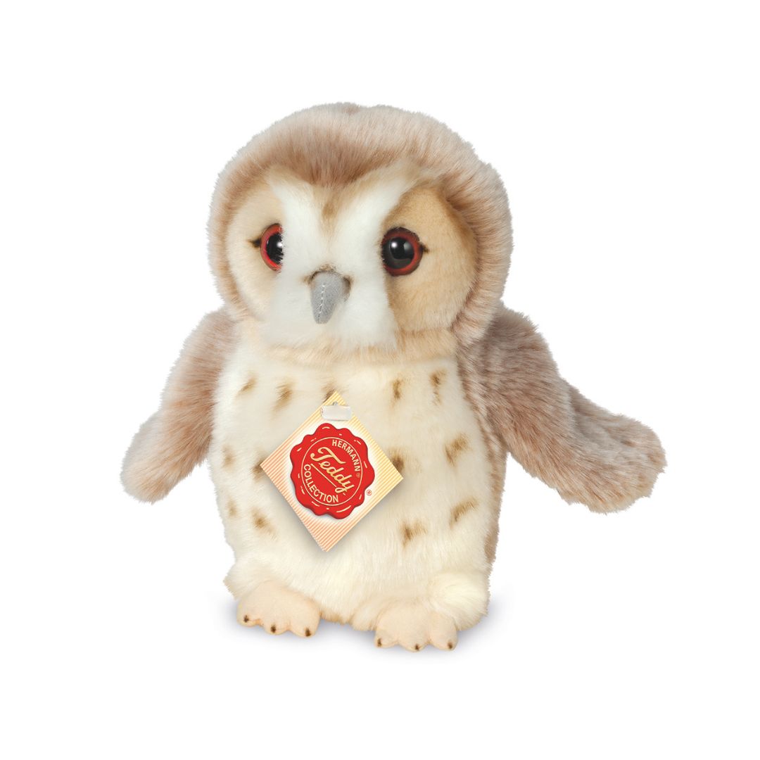Blød beige uglebamse på 20 cm fra Teddy Hermann