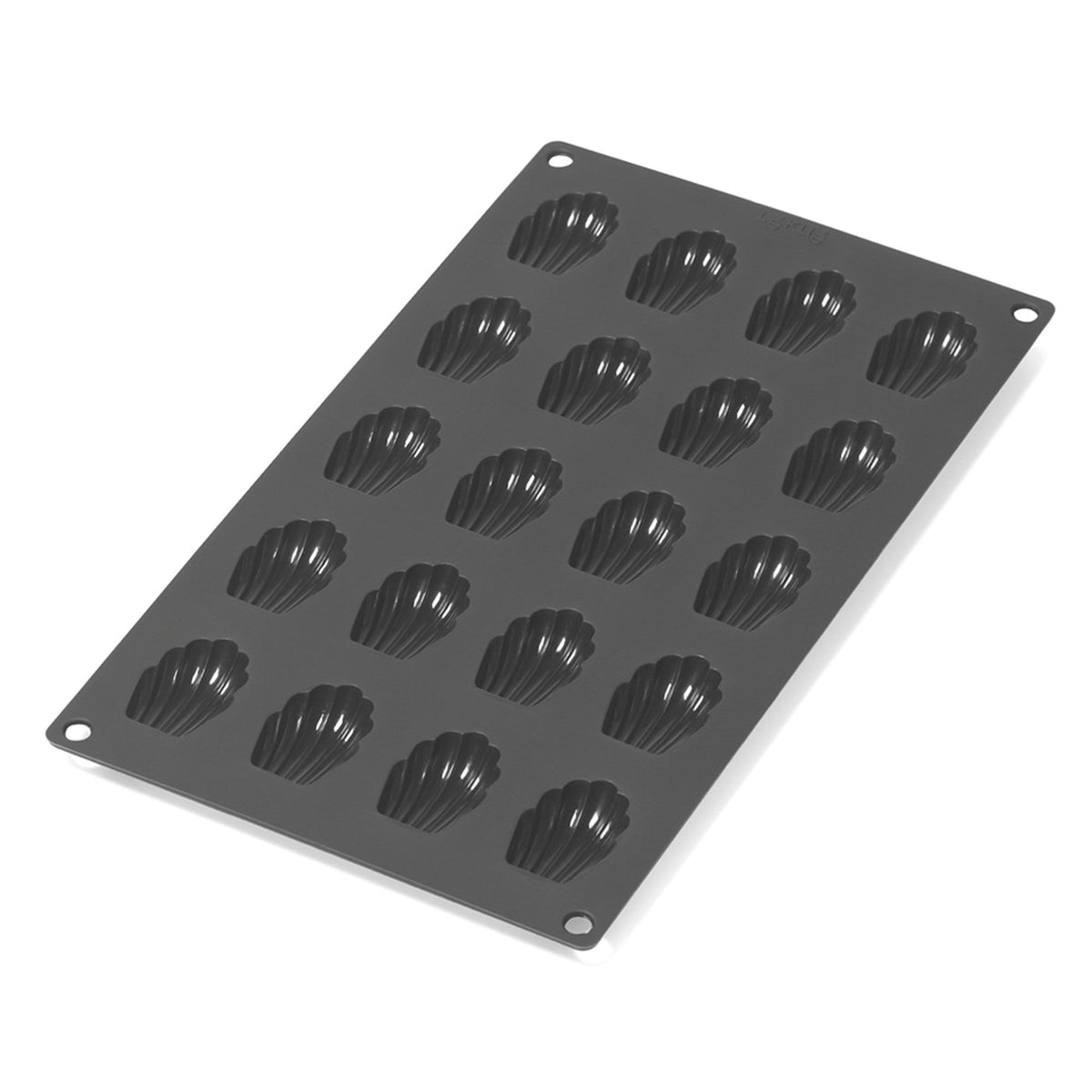 Sort Lékué silikoneform med 20 huller til mini-madeleines