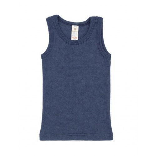 Engel undertrøje i uld og silke, størrelse 104, navy-blue
