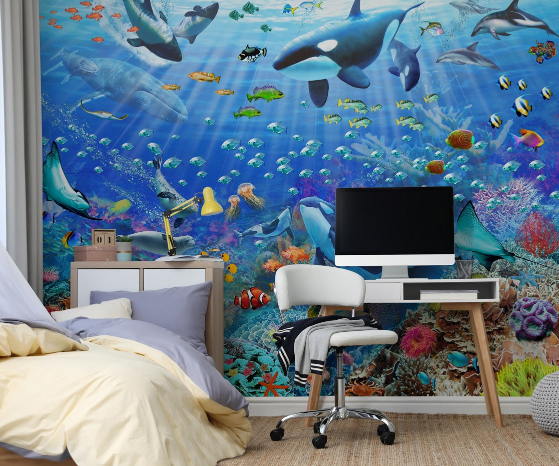 Se Undervands tapet 243 x 203 cm ✔ Kæmpe udvalg i Walltastic - Køb online på udsalg og tilbud lige nu ✔ Hurtig levering til lave fragtpriser - Varenummer: MMAction-19846993 og 5060107046993 på lager - Udsalg på Tapet til børneværelset Spar helt op til 73% - Find dine favoritter blandt 2.739 mærker