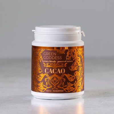 Se Green Goddess Cacao Blend, 100 g. ✔ Kæmpe udvalg i  KopK - Køb online på udsalg og tilbud lige nu ✔ Hurtig levering: 1 - 2 Hverdage samt billig fragt - Varenummer: HG-63231 og barcode / Ean:  på lager - Udsalg på Sundhed > Mærker > Drikke Spar op til 61% - Over 1354 design brands på udsalg