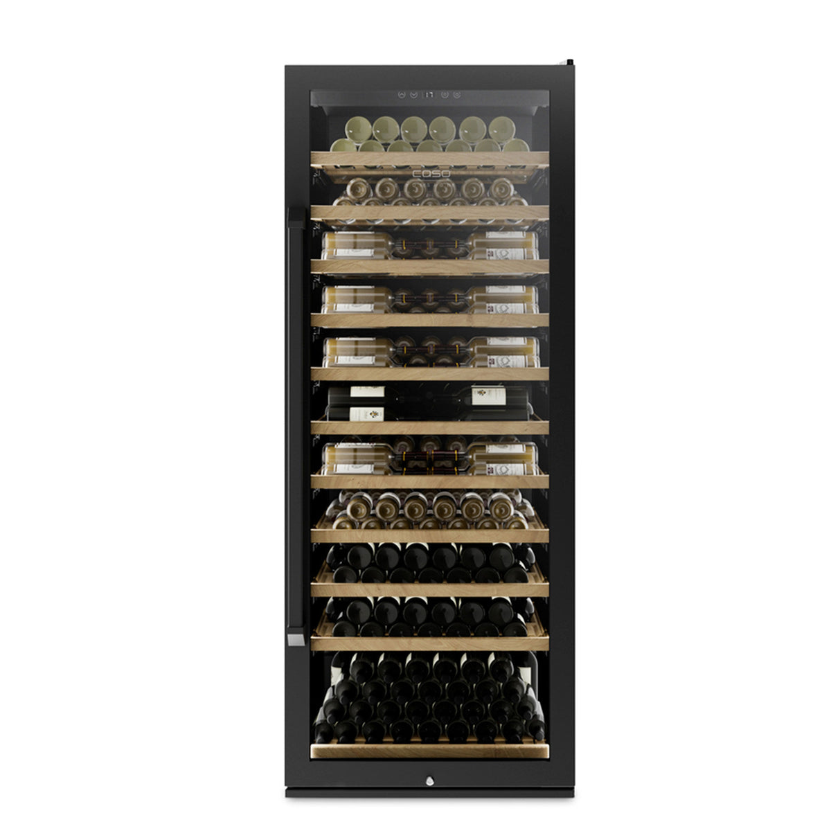 Sort fritstående Caso 664 WineSafe 300 Smart vinkøleskab til 300 flasker