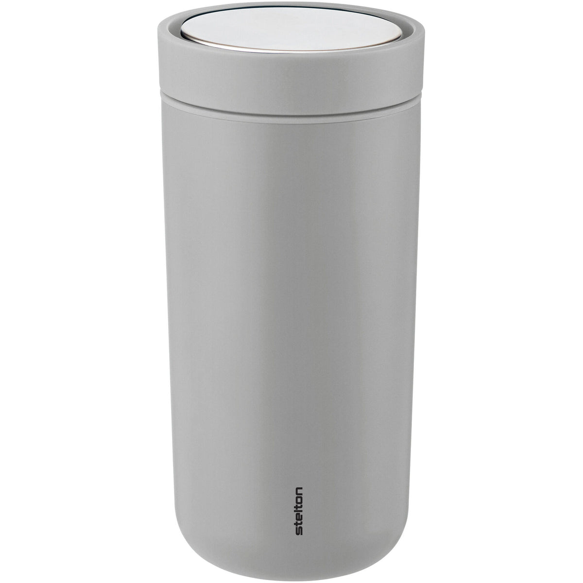 Stelton To Go Click termokop på 0,4 liter i lysegrå med skruelåg