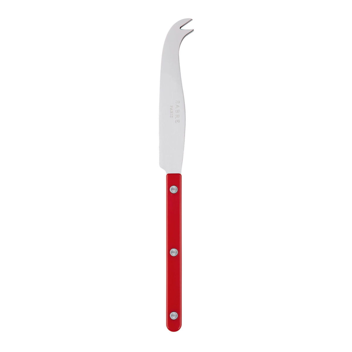 Sabre Paris Bistrot Solid ostekniv i large med rødt nylonhåndtag og synlige nitter