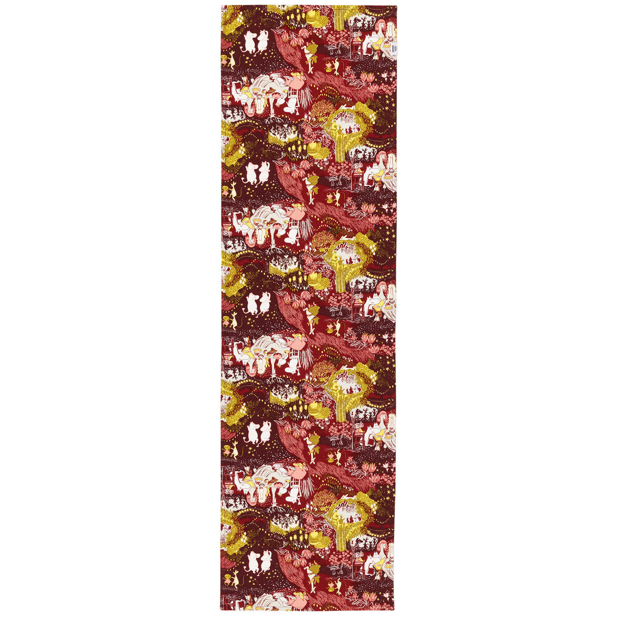 Bordløber på 40 x 140 cm med farverige Mumin-motiver fra Arabia, Festlige Stunder