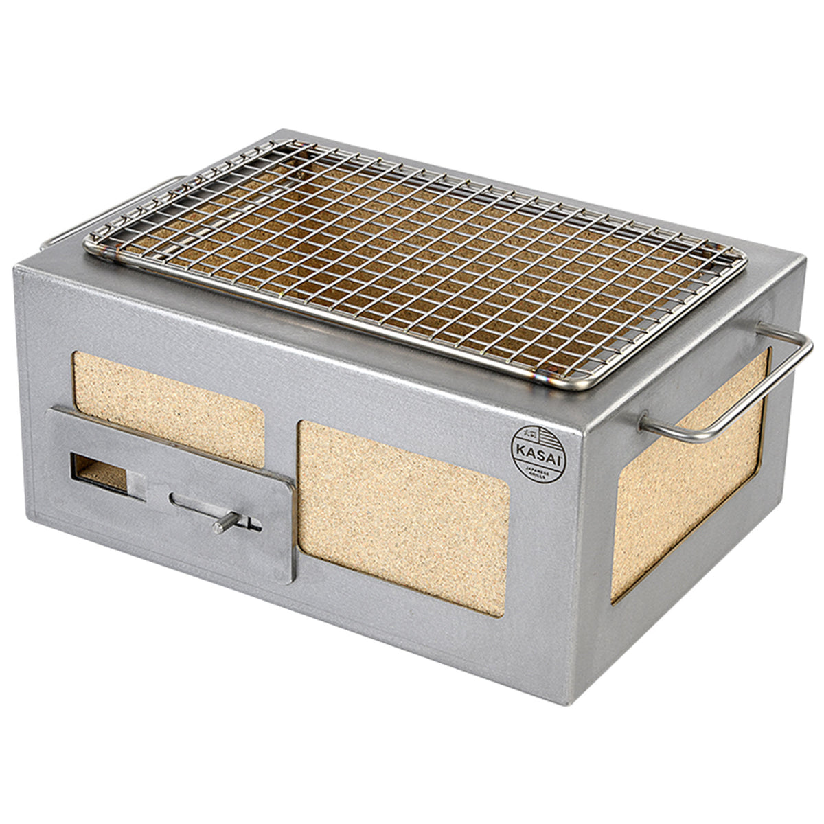 Kasai Konro Nano Pro V2 kompakt kulgrill i børstet rustfrit stål