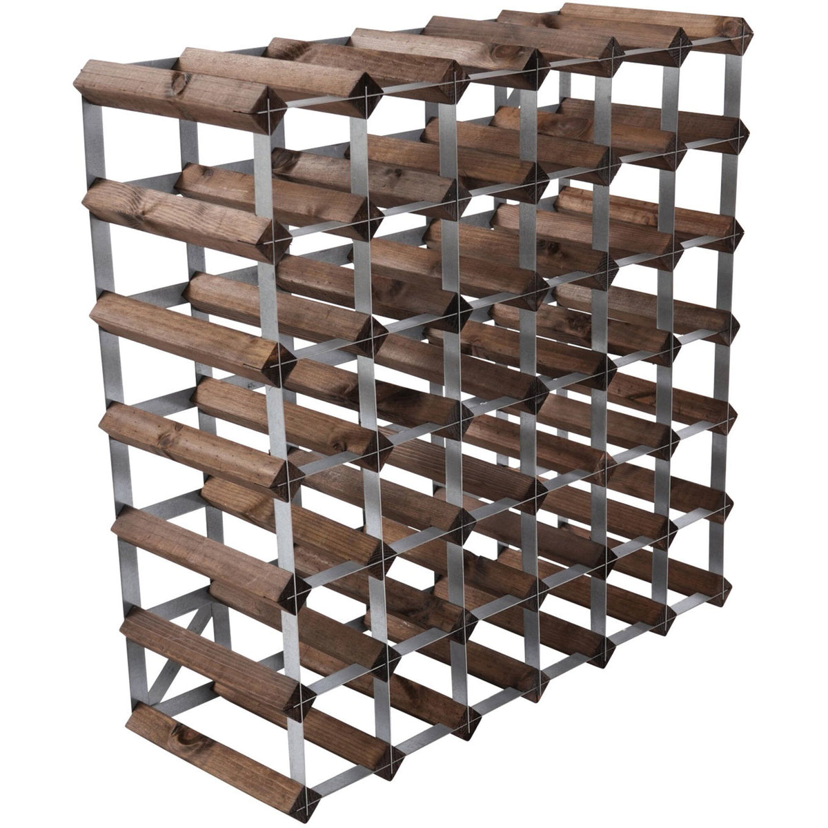 Saml-selv vinreol i mørk eg til 42 vinflasker fra Traditional Wine Rack