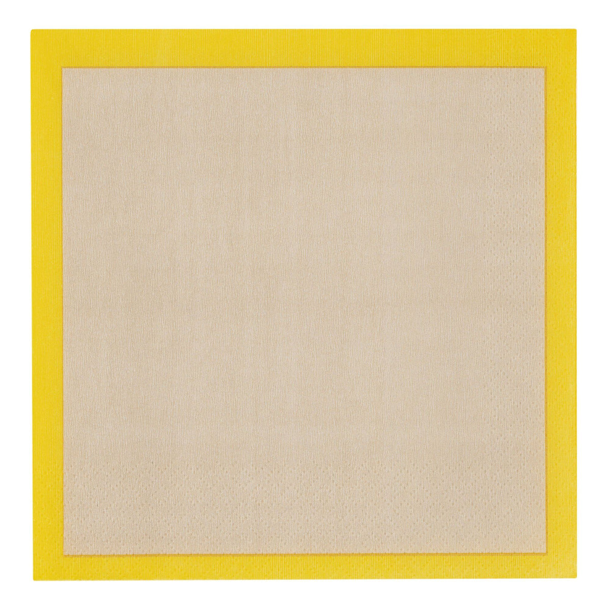 Iittala Play papirservietter i beige og gul, 33 x 33 cm
