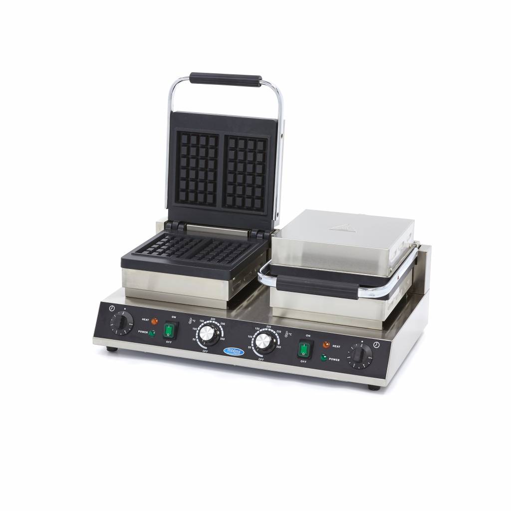 Maxima dobbelt vaffelmaskine Classic med analogt display