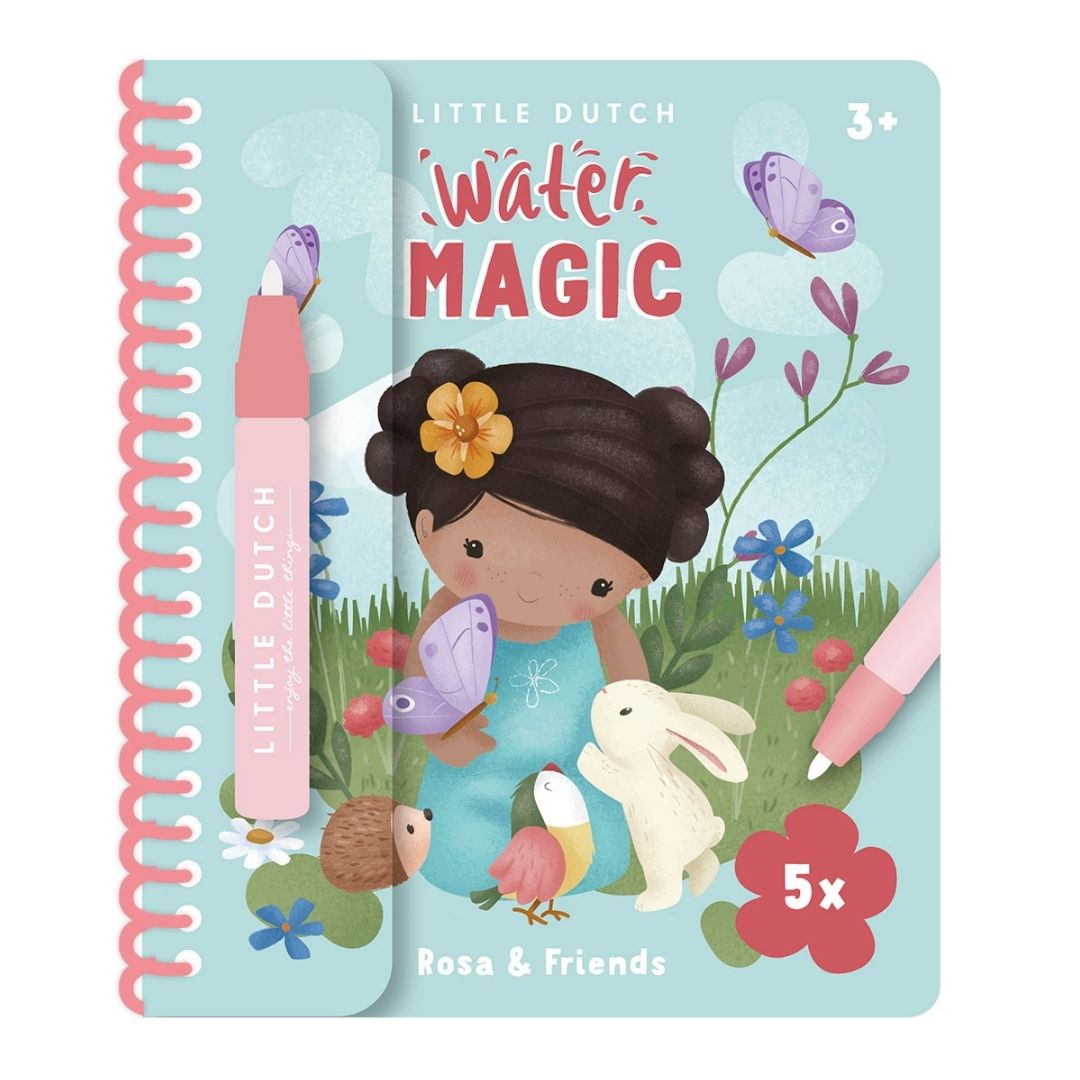 Little Dutch vand-malebog med Rosa og venner i blomsterhaven til kreativ leg