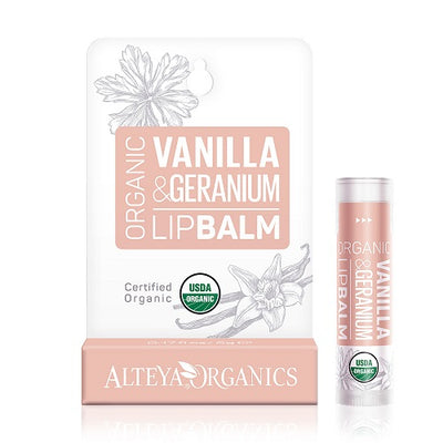 Se Alteya Organics Lipbalm Vanilla Geranium 4,5g. ✔ Kæmpe udvalg i  Alteya - Køb online på udsalg og tilbud lige nu ✔ Hurtig levering: 1 - 2 Hverdage samt billig fragt - Varenummer: HG-33600 og barcode / Ean: 3800219790887 på lager - Udsalg på Personlig pleje > Organic Beauty Supply > Spar op til 62% - Over 1354 design mærker på udsalg