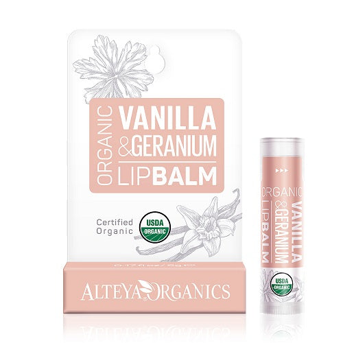Se Alteya Organics Lipbalm Vanilla Geranium 4,5g. ✔ Kæmpe udvalg i  Alteya - Køb online på udsalg og tilbud lige nu ✔ Hurtig levering: 1 - 2 Hverdage samt billig fragt - Varenummer: HG-33600 og barcode / Ean: 3800219790887 på lager - Udsalg på Personlig pleje > Organic Beauty Supply > Spar op til 62% - Over 1354 design mærker på udsalg