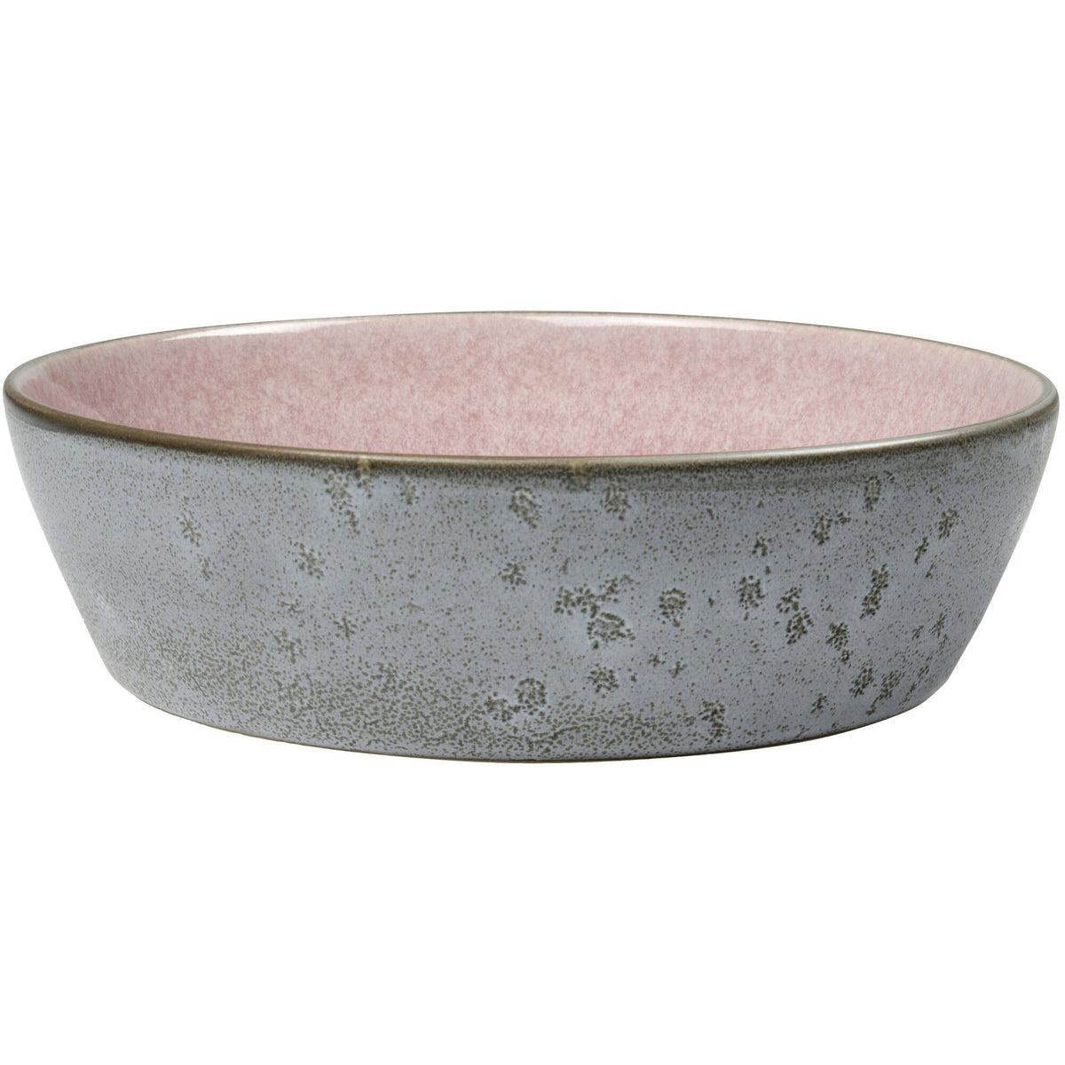 Bitz suppeskål i grå/rosa mat stentøj, 18 cm