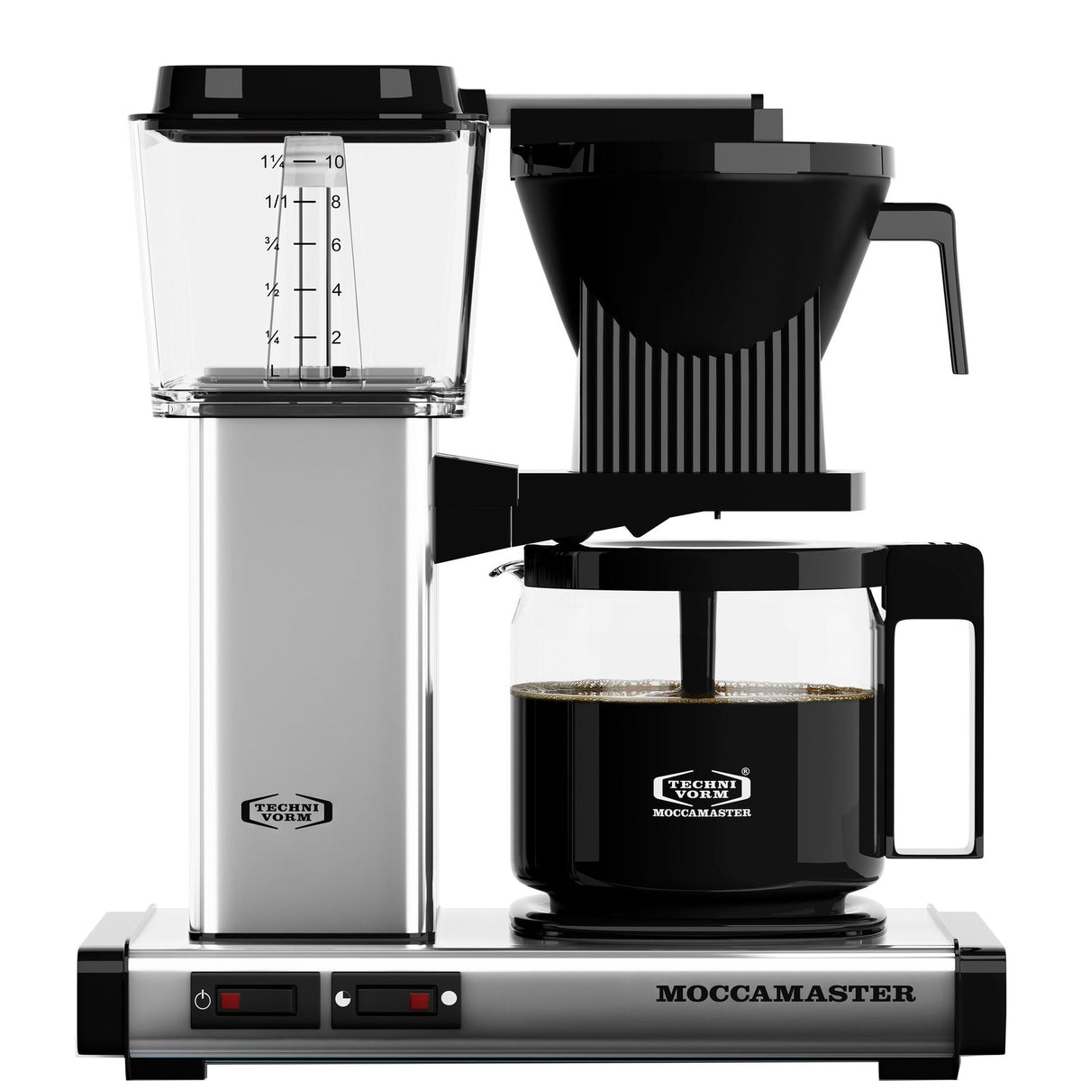 Moccamaster Automatic kaffemaskine i Polished Silver