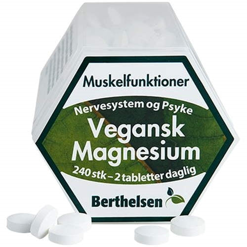 Berthelsen Magnesium vegansk, pakke med 240 tabletter