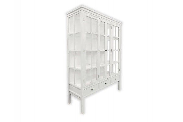 Se Venø Vitrineskab - 175x130x45 cm Hvid ❤ Billig fragt • Hurtig levering - Varenummer: Havemøbelland-DK3806v967 - Udsalg på INDEMØBLER - Vitrineskabe Spar helt op til 79% - Find dine favoritter blandt 2.739 brands