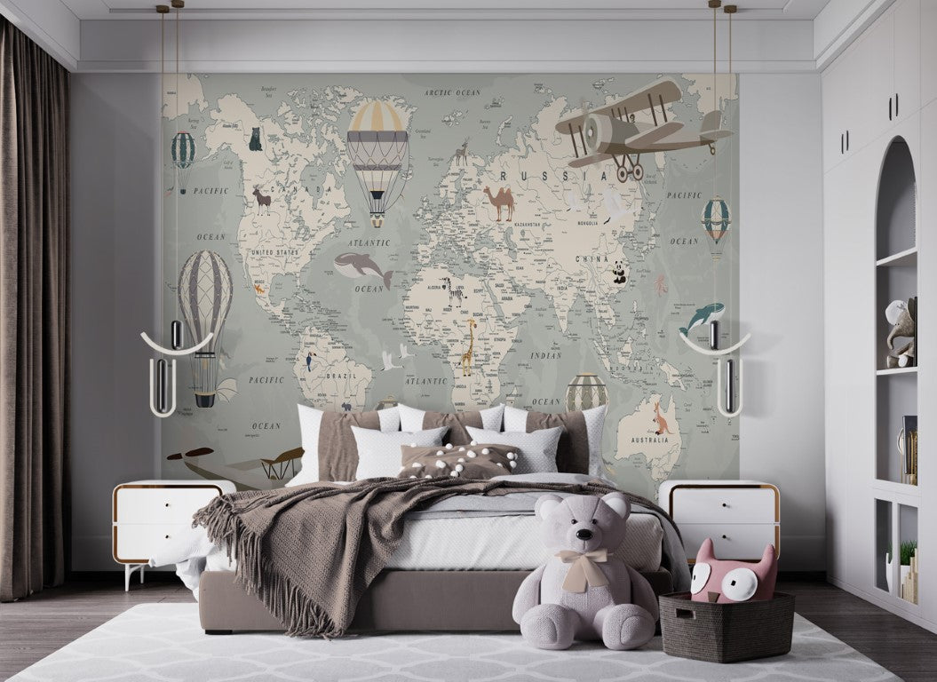 Se Verdenskort tapet 243 x 305 cm ✔ Kæmpe udvalg i Walltastic - Køb online på udsalg og tilbud lige nu ✔ Billig fragt og hurtig levering - Varenummer: MMAction-19846726 og 5060107046726 på lager - Udsalg på Tapet til børneværelset Op til 61% rabat - Mere end 1.329 populære mærker på udsalg