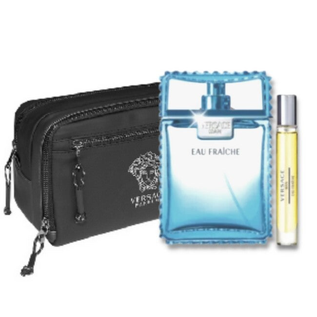 Versace Man Eau Fraîche gavesæt med 100 ml eau de toilette og 10 ml rejsespray
