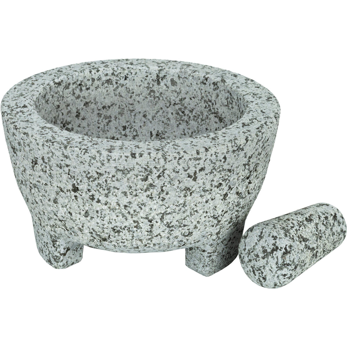 Mareld Molcajete morter og pistil i granit med ru overflade
