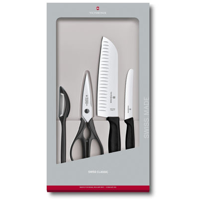 Se Victorinox Swiss Classic knivsæt 4 dele ✔ Kæmpe udvalg i Victorinox ✔ Meget billig fragt og hurtig levering: 1 - 2 hverdage - Varenummer: KTO-6.7133.4G og barcode / Ean: '7611160087874 på lager - Udsalg på Knivsæt Spar op til 63% - Over 1300 kendte brands på udsalg