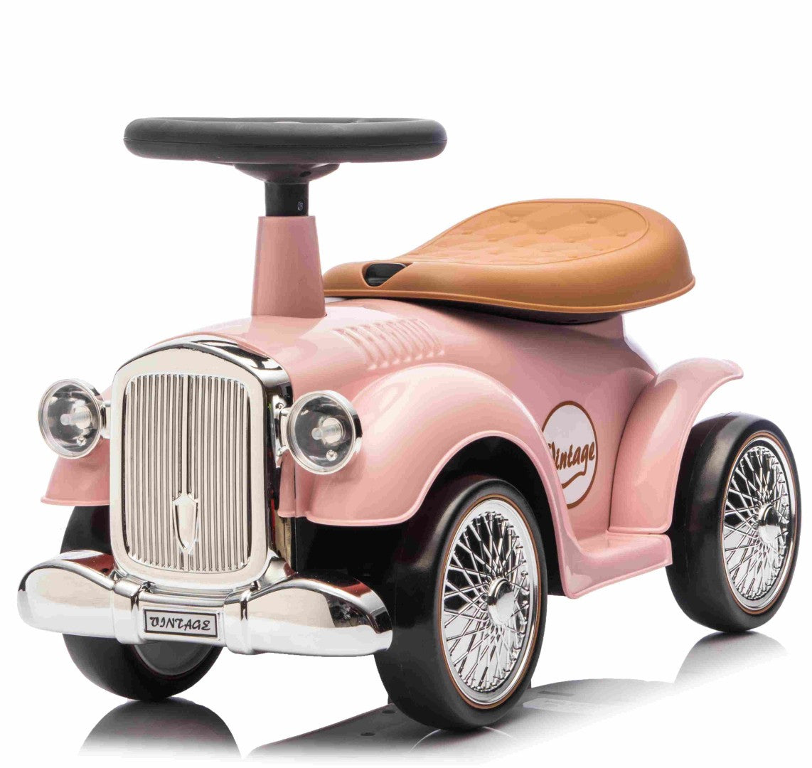 Pink Megaleg Vintage Classic gåbil i retrodesign til børn fra 12 til 36 måneder