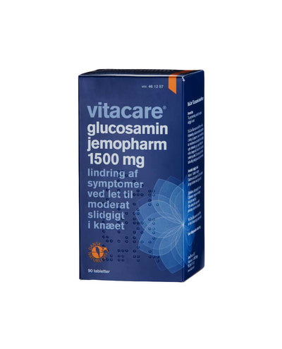 Se Vitacare Glucosamin Jemopharm 1500 mg 90 tabletter ✔ Kæmpe udvalg i  Vitacare Jemo Pharm A/S - Køb online på udsalg og tilbud lige nu ✔ Hurtig levering: 1 - 2 Hverdage samt billig fragt - Varenummer: HG-12345 og barcode / Ean:  på lager - Udsalg på Vitacare Jemo Pharm A/S > > Spar op til 62% - Over 1354 design mærker på udsalg