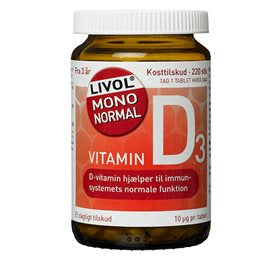 Se Livol Vitamin D 10 µg 220 tab. ✔ Kæmpe udvalg i Livol - Køb online på udsalg og tilbud lige nu ✔ Billig fragt og hurtig levering - Varenummer: Helsegrossisten-19665 og 570207150094 på lager - Udsalg på Sundhed > Orkla Care A/S > Immunforsvar Store besparelser – op til 67% - Udsalg på mere end 2.281 populære mærker