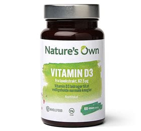 Se Natures Own Vitamin D3 vegan 120 tab. ✔ Kæmpe udvalg i Natures Own - Køb online på udsalg og tilbud lige nu ✔ Billig fragt og hurtig levering - Varenummer: Helsegrossisten-55620 og 5021758003551 på lager - Udsalg på Sundhed > Vitaminer > Panacea Spar helt op til 57% - Kæmpe udsalg på over 739 mærker