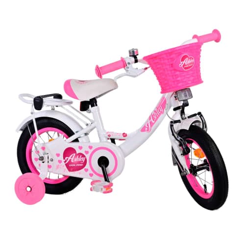 Volare Ashley 12" børnecykel - Hvid/pink