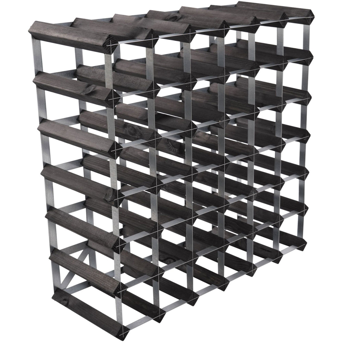 Traditional wine rack vinstativ i Black Ash til 42 flasker