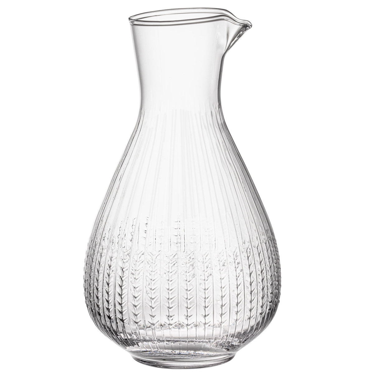 Rörstrand Swedish Grace karaffel i klart glas med reliefdekor, 100 cl