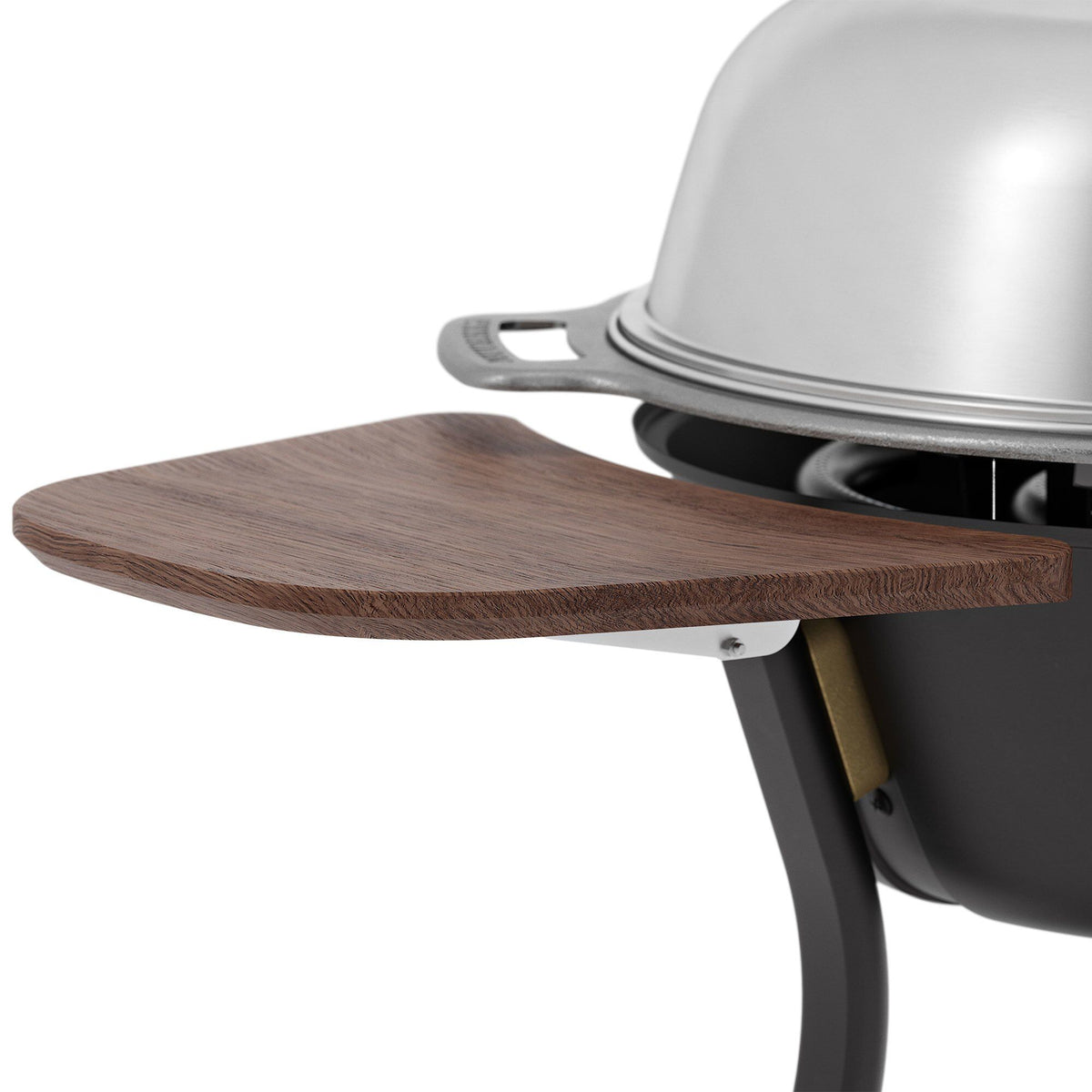 Muurikka foldbart sidebord med metalramme og bordplade i røget asketræ